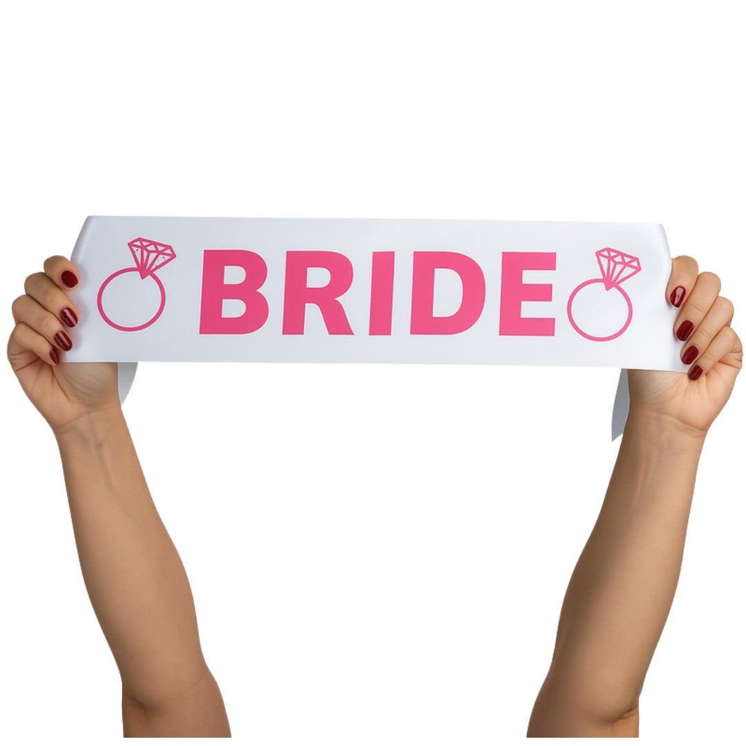 Faixa de Cetim "BRIDE" - Festachic | 80 cm - 1